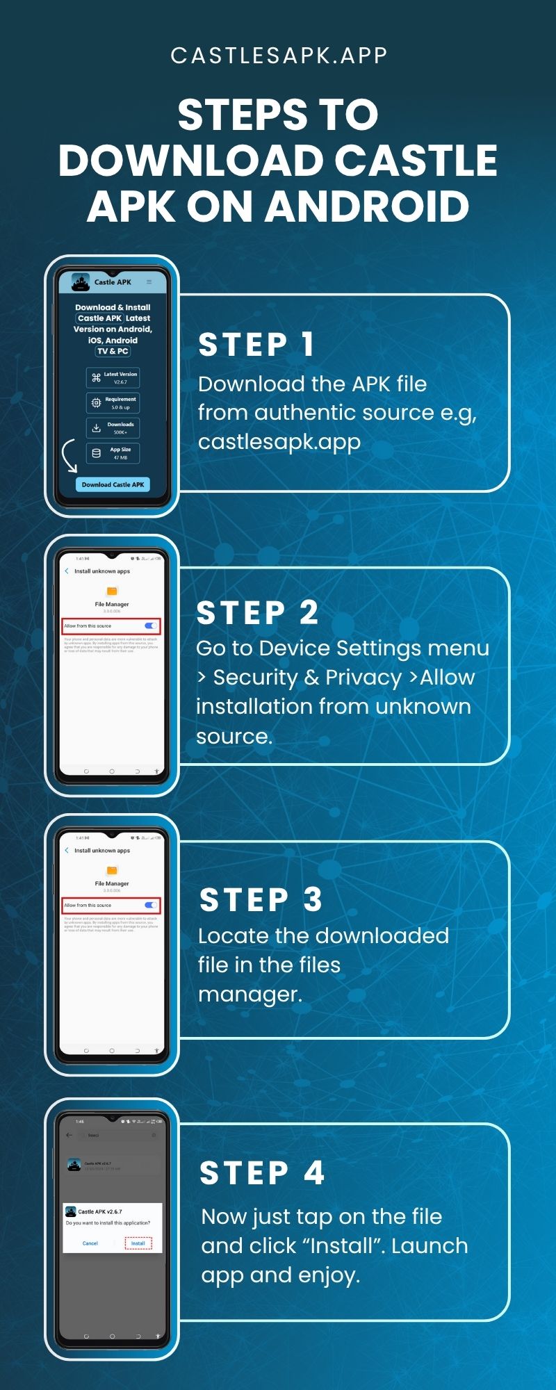 Castle App MOD APK 2 Steps to download Castle APK on Android